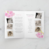 Beerdigungsservice-Programm rosa Blüten Fotos Programm (Innenseite)