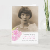 Beerdigungsservice-Programm rosa Blüten Fotos Programm (Vorderseite)