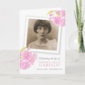 Beerdigungsservice-Programm rosa Blüten Fotos Programm (Vorderseite)