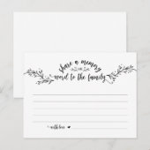 Beerdigungsservice, rustikal schwarz, Speicherkart Postkarte (Vorne/Hinten)