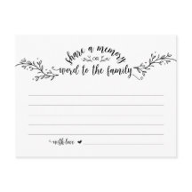 Beerdigungsservice, rustikal schwarz, Speicherkart