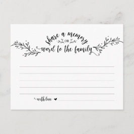 Beerdigungsservice, rustikal schwarz, Speicherkart Postkarte