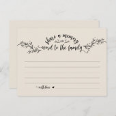 Beerdigungsservice, Rustikale Creme, Speicherkarte Postkarte (Vorne/Hinten)