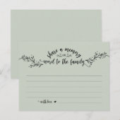 Beerdigungsservice, rustikale Seite, Speicherkarte Postkarte (Vorne/Hinten)