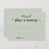 Beerdigungsservice, Sage Theme, Speicherkarte frei Postkarte (Vorne/Hinten)