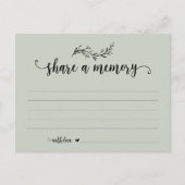 Beerdigungsservice, Sage Theme, Speicherkarte frei Postkarte (Vorderseite)