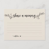 Beerdigungsservice, Schwarz Creme, Speicherkarte f Postkarte (Vorderseite)