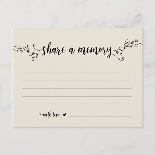 Beerdigungsservice, Schwarz Creme, Speicherkarte f Postkarte (Vorderseite)