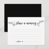 Beerdigungsservice, Schwarzer Schriftart, Speicher Postkarte (Vorne/Hinten)