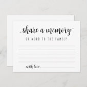 Beerdigungsservice, Schwarzes Skript, Speicherkart Postkarte (Vorne/Hinten)