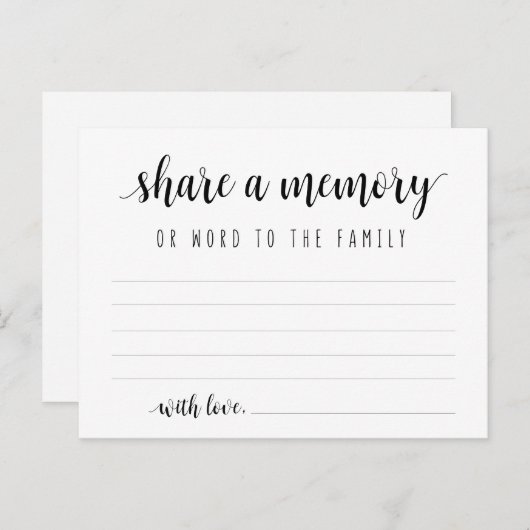 Beerdigungsservice, Schwarzes Skript, Speicherkart Postkarte (Vorne/Hinten)