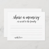 Beerdigungsservice, Schwarzes Skript, Speicherkart Postkarte (Vorne/Hinten)