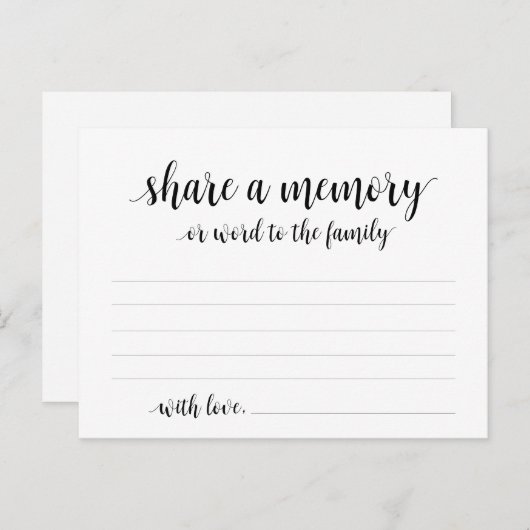 Beerdigungsservice, Schwarzes Skript, Speicherkart Postkarte (Vorne/Hinten)