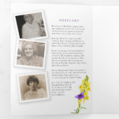 Beerdigungsservice Wildblume Foto 6pp Dreifach-gefaltete Programmkarte (Innen Erste Seite)