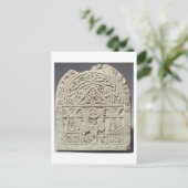 Beerdigungsstela mit Taube oder Adler, 8.-9. Jahrh Postkarte (Stehend Vorderseite)