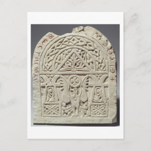 Beerdigungsstela mit Taube oder Adler, 8.-9. Jahrh Postkarte