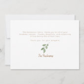 Beerdigungsuntergang Acorn Dankeskarte (Rückseite)