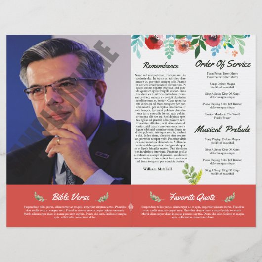 Beerdigungsvorlage (Rückseite)