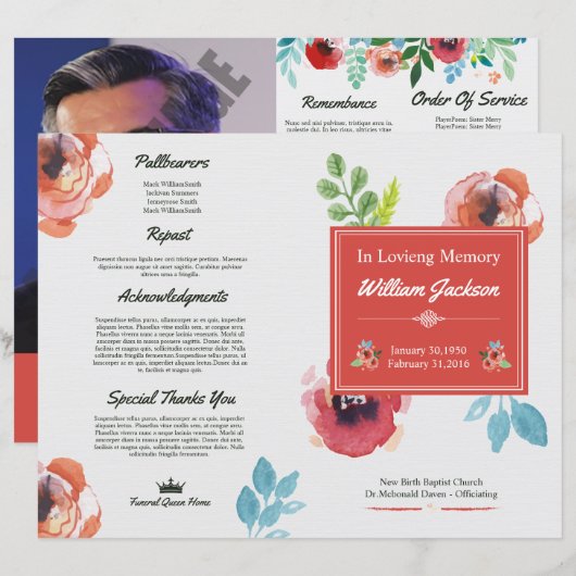 Beerdigungsvorlage (Vorne/Hinten)