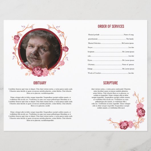 Beerdigungsvorlage (Rückseite)