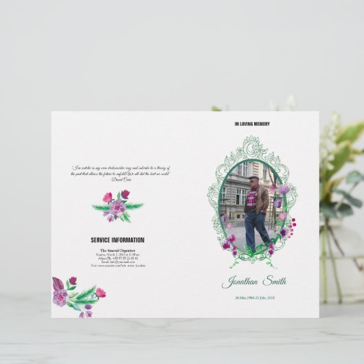 Beerdigungsvorlage (Stehend Vorderseite)