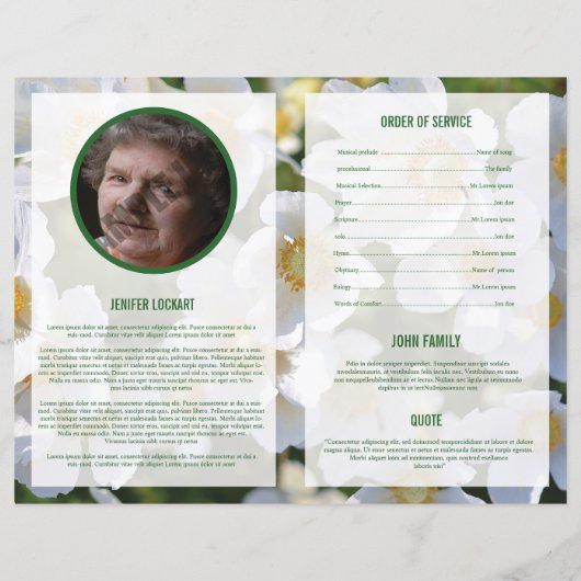 Beerdigungsvorlage (Rückseite)