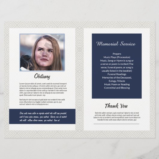 Beerdigungsvorlage (Rückseite)