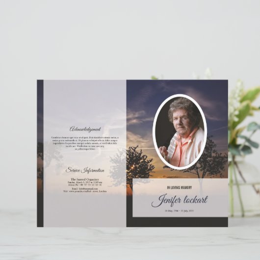 Beerdigungsvorlage (Stehend Vorderseite)