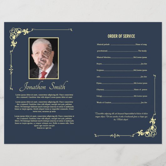 Beerdigungsvorlage (Rückseite)