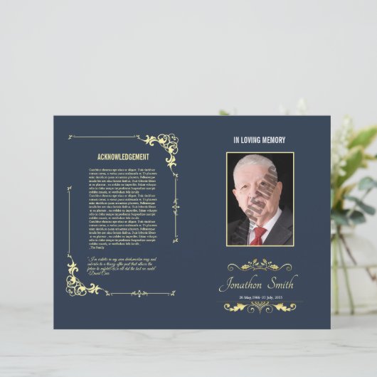 Beerdigungsvorlage (Stehend Vorderseite)