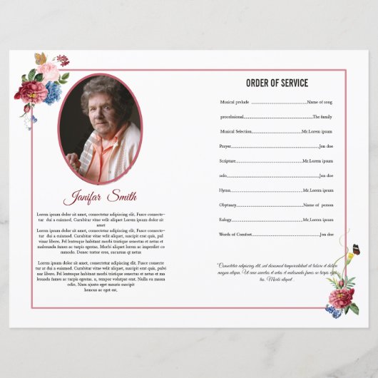 Beerdigungsvorlage (Rückseite)