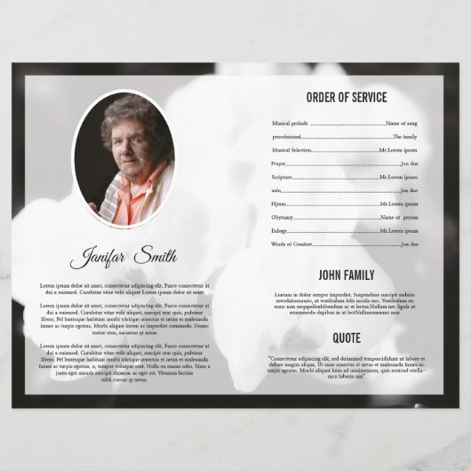 Beerdigungsvorlage (Rückseite)