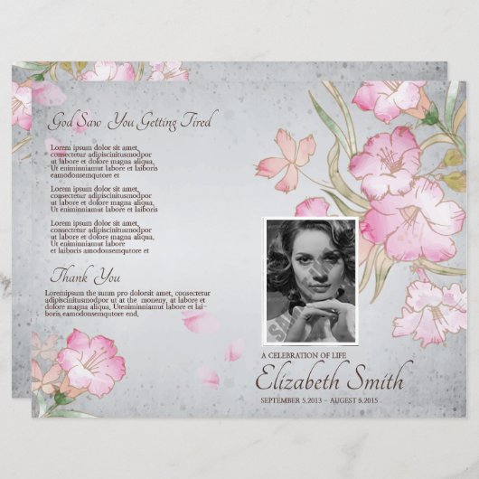 Beerdigungsvorlage (Vorne/Hinten)