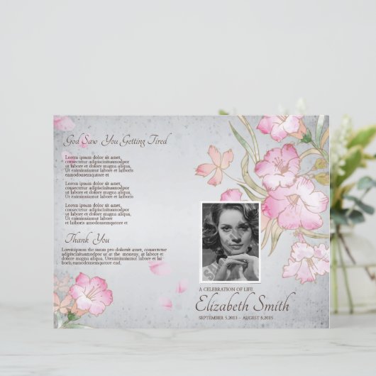 Beerdigungsvorlage (Stehend Vorderseite)