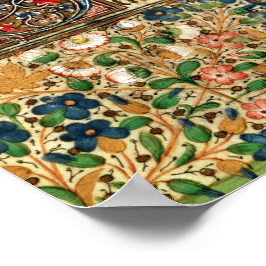 Beerdigungszession mit Grabgraben Poster (Ecke)