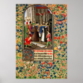 Beerdigungszession mit Grabgraben Poster (Vorne)