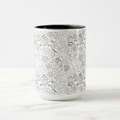 Beere Erdbeere Kirsche Schwarz Handgezeichnet Mode Tasse (Zentrum)