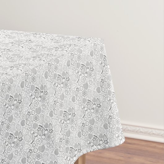 Beere Erdbeere Kirsche Schwarz Handgezeichnet Mode Tischdecke (Beispiel)