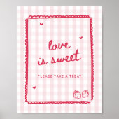 Beere in Liebe Erdbeerliebe ist süß Poster (Vorne)