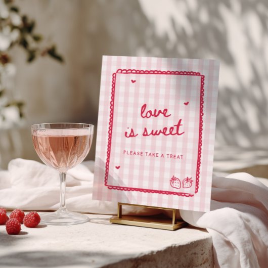 Beere in Liebe Erdbeerliebe ist süß Poster