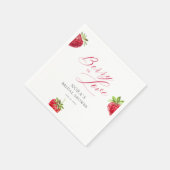 Beere in Liebe Wasserfarbe Erdbeere Serviette (Ecke)