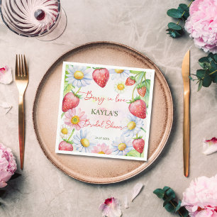 Beere verliebt Erdbeere Junggesellinnenabschied ge Serviette