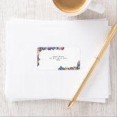 Beeren aus Aquarellfarben Adressaufkleber (Insitu)