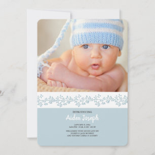 Beeren-Band-Foto-Geburts-Mitteilung Ankündigung