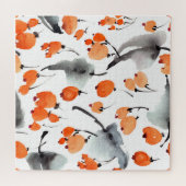 Beeren, Blätter Aquarellfarbe, Farbillustrierung,  Puzzle (Horizontal)