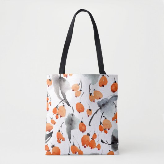 Beeren, Blätter Aquarellfarbe, Farbillustrierung, Tasche (Vorderseite)