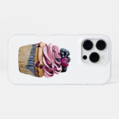 Beeren-Cupcake iPhone Hülle (Rückseite (Horizontal))