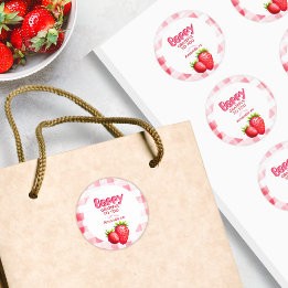 Beeren Dankbare Braut Stamm Erdbeeren Picknick Dan Runder Aufkleber