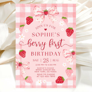 Beeren-Einladung zum ersten Geburtstag, 1. Geburts Einladung