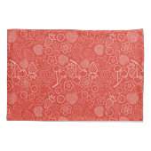 Beeren-Erdbeere-Kirsche-Weiß-Handgezeichnet-Modern Kissenbezug (Rückseite)